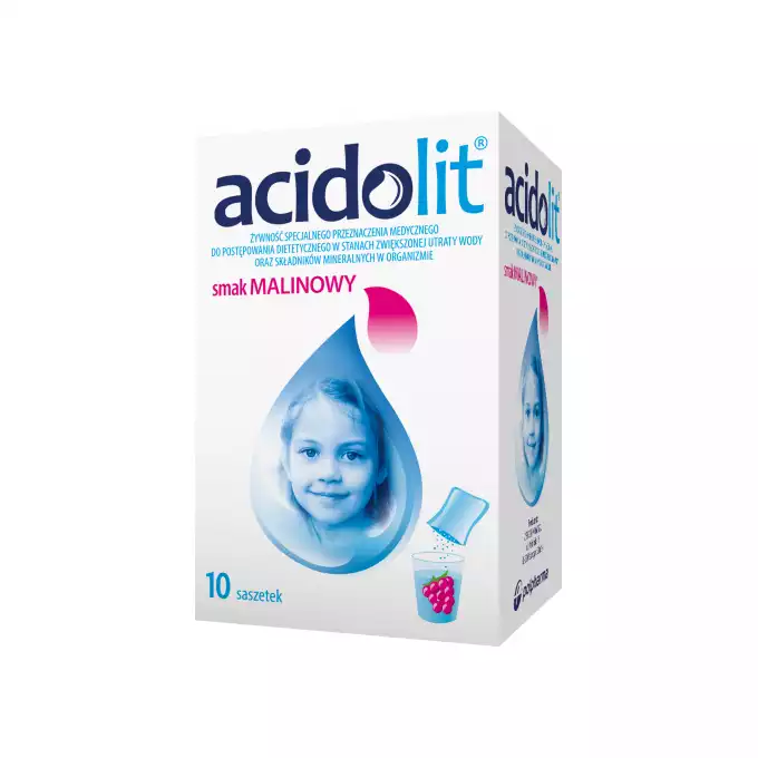 ACIDOLIT® MALINOWY, proszek dla niemowląt, 10 saszetek x 4,4g 