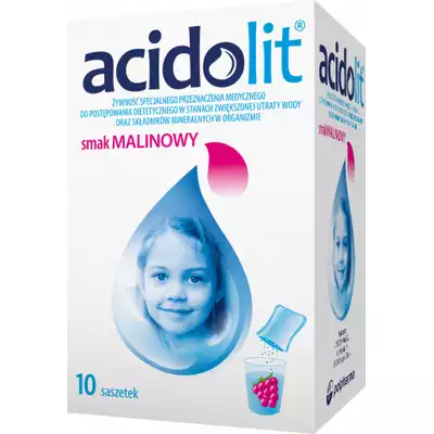 ACIDOLIT® MALINOWY, proszek dla niemowląt, 10 saszetek x 4,4g 