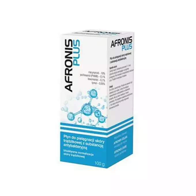 Afronis plus, płyn do pielęgnacji skóry trądzikowej z substancją antybakteryjną, 150 ml