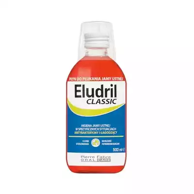 Eludril CLASSIC antybakteryjny i łagodzący płyn do płukania jamy ustnej, 500 ml