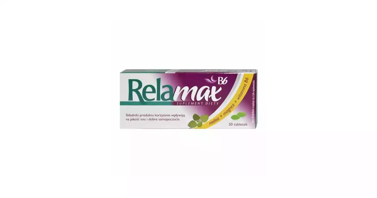 Relamax B6 Tabletki 30 szt. - Ukojenie Nerwów | Tramco24