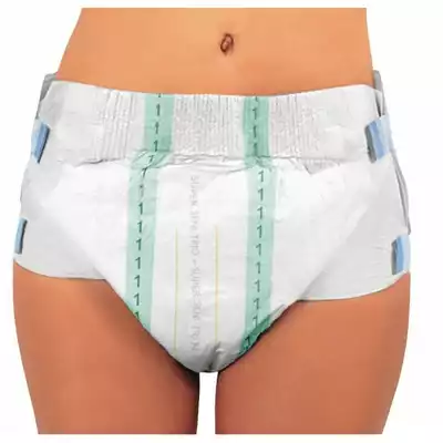 SUPER SENI TRIO pieluchomajtki dla dorosłych na rzepy, rozmiar XL, obwód 130-170 cm, 10 sztuk (1)