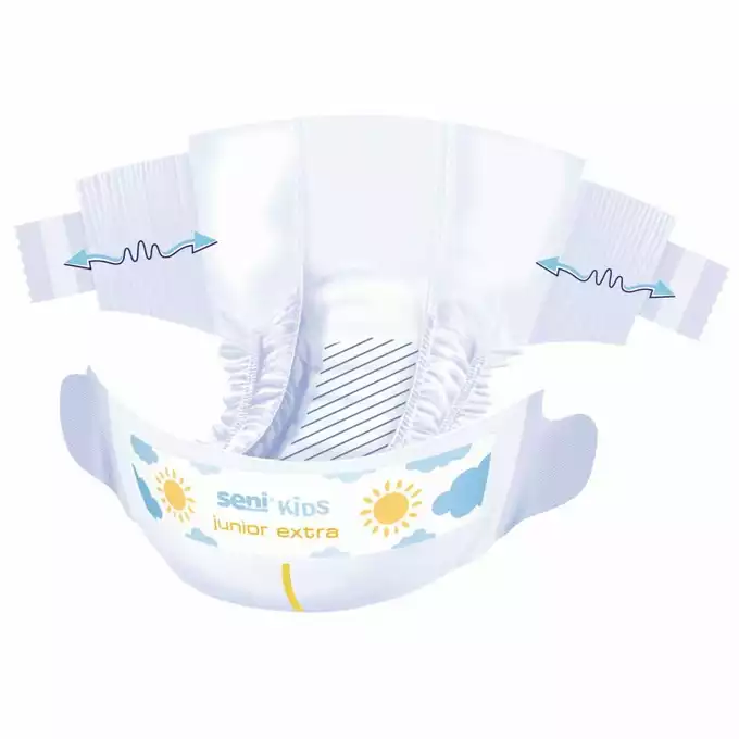 SUPER SENI PLUS pieluchomajtki dla dorosłych na rzepy, rozmiar S, obwód 55-80 cm, 30 sztuk (1)