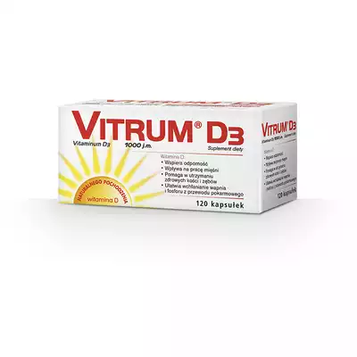 VITRUM D3 FORTE, kapsułki, 120 sztuk (1)