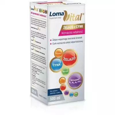 LOMA VITAL ŻELAZO+CYNK, płyn, 500 ml