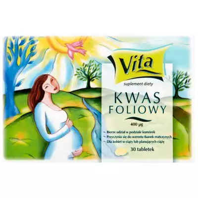 KWAS FOLIOWY VITA, tabletki, 30 szt. x 0,4 mg