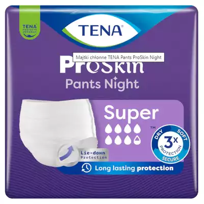 TENA PANTS PROSKIN SUPER NIGHT, majtki chłonne, rozmiar M, 30 szt.