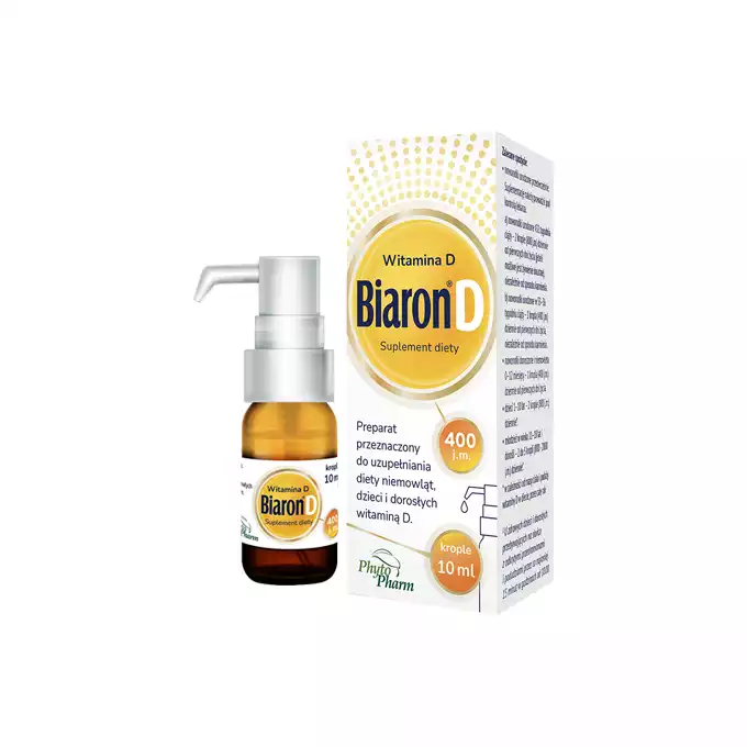 BIARON D, krople 400 j.m., 10 ml