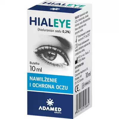 HIALEYE 0,2%, nawilżające krople do oczu, 10 ml
