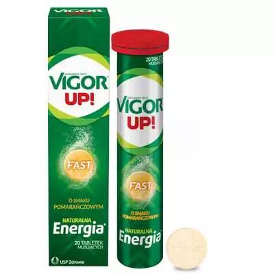 VIGOR UP! FAST, o smaku pomarańczowym, tabletki musujące, 20 szt.