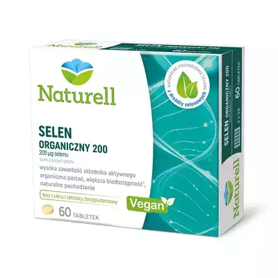 NATURELL SELEN ORGANICZNY 200, tabletki, 60 szt.