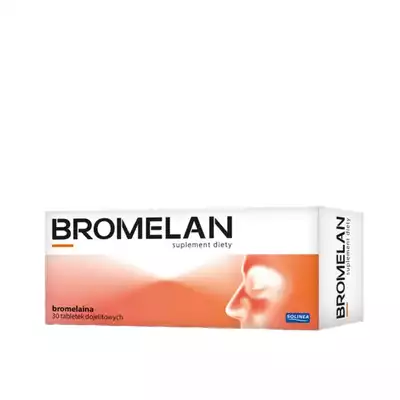 BROMELAN, tabletki dojelitowe, 30tabl.