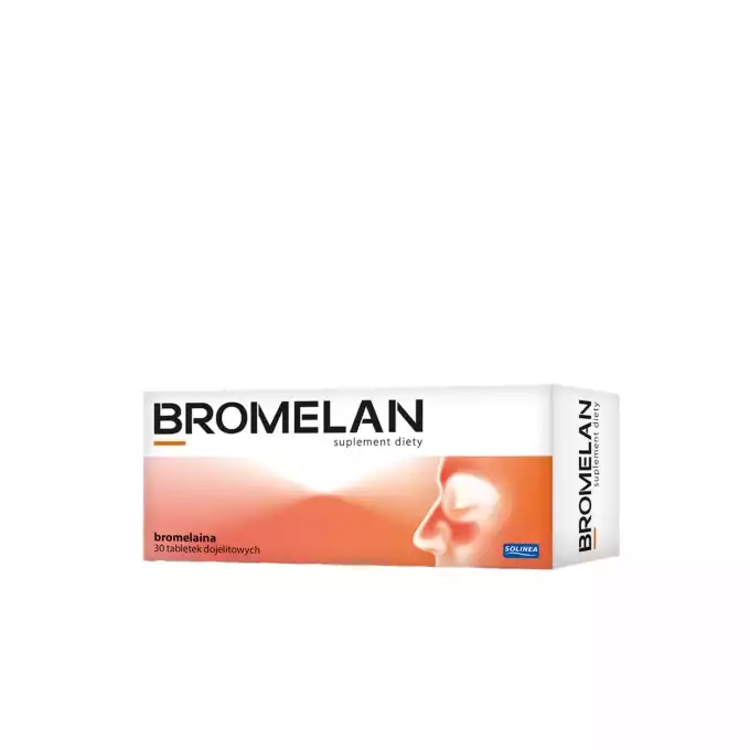 BROMELAN, tabletki dojelitowe, 30tabl.