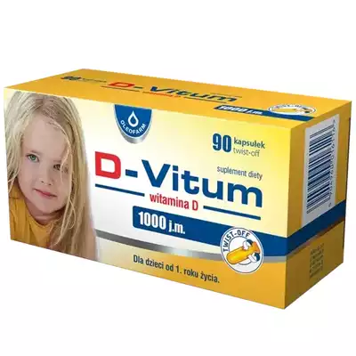 D-VITUM, witamina D 1000 j.m., kapsułki twist-off, 90 szt.