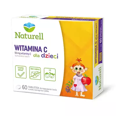 NATURELL WITAMINA C DLA DZIECI, tabletki, 60 szt.
