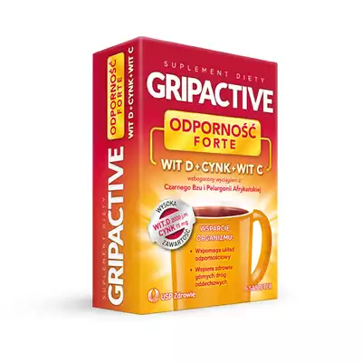 GRIPACTIVE ODPORNOŚĆ FORTE, proszek do sporządzania roztworu doustnego, 6 saszetek