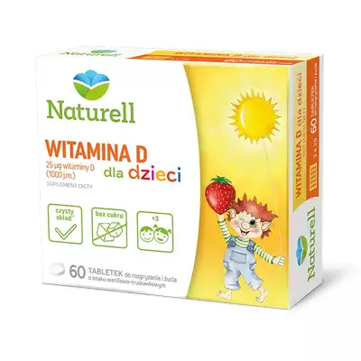 NATURELL WITAMINA D DLA DZIECI, tabletki, 60 szt.