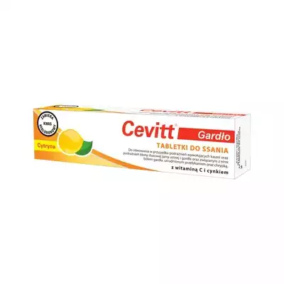 CEVITT GARDŁO CYTRYNA, tabletki do ssania, 20 szt.