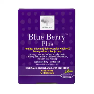 BLUE BERRY PLUS, tabletki, 120 szt.