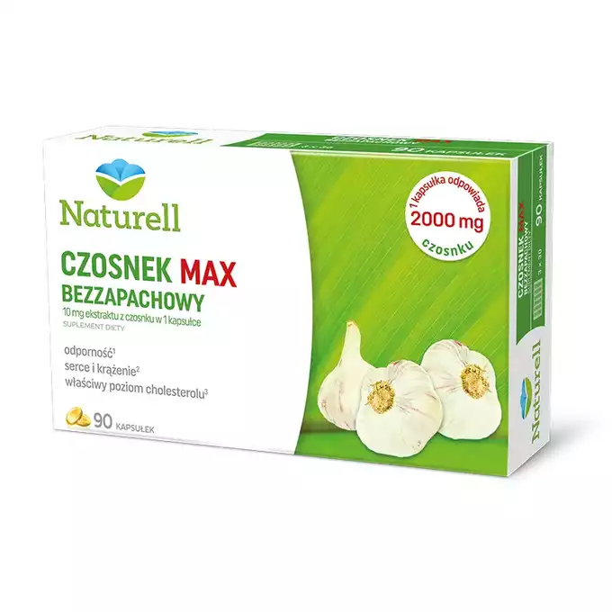 NATURELL CZOSNEK MAX BEZZAPACHOWY, kapsułki, 90 szt.