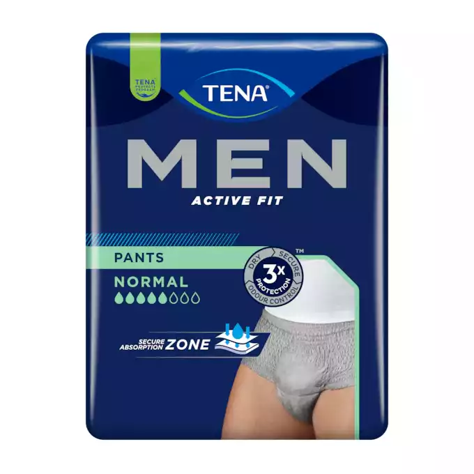 TENA MEN PANTS NORMAL GREY, majtki chłonne, rozmiar S/M, 9 szt.