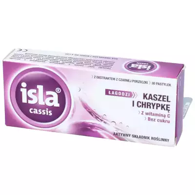 ISLA  CASSIS, pastylki do ssania, 60 sztuk (1)