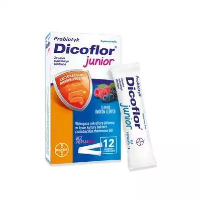 DICOFLOR JUNIOR , proszek do sporządzania roztworu, 12 szt.