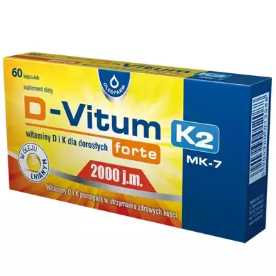 D-VITUM FORTE, 2000 j.m K2, kapsułki, 60 szt.