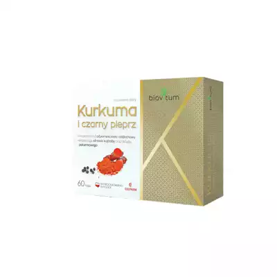 BIOVITUM, kurkuma i czarny pieprz, kapsułki, 60 szt.