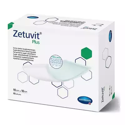 ZETUVIT PLUS, 10 x 20cm, opatrunek z superabsorbentem- 1 szt.