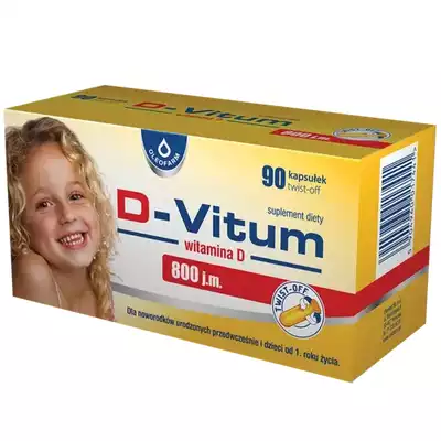 D-VITUM WITAMINA D 800 J.M. KAPS.TWIST-OFF , kapsułki, 90 szt.