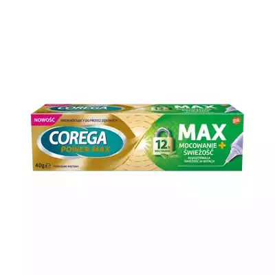 COREGA POWER MAX, mocowanie + świeżość, krem, 40 g
