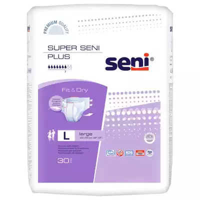 SENI SUPER AIR PLUS LARGE, pieluchomajtki nocne, 30 szt.