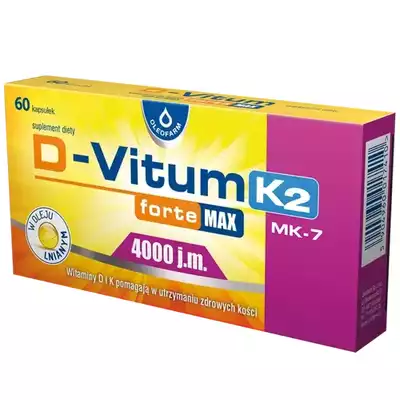 D-VITUM FORTE MAX, 4000 j.m. K2, kapsułki, 60 szt.