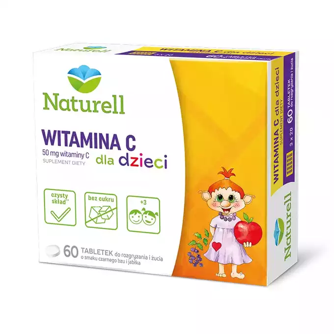 NATURELL WITAMINA C DLA DZIECI, tabletki, 60 szt.