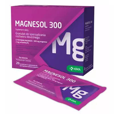 MAGNESOL 300, granulat do sporządzania roztworu doustnego, 20 saszetek