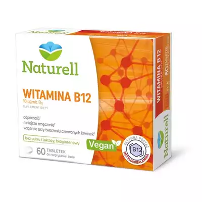 NATURELL WITAMINA B12, tabletki do ssania 0,01 mg, 60 szt.