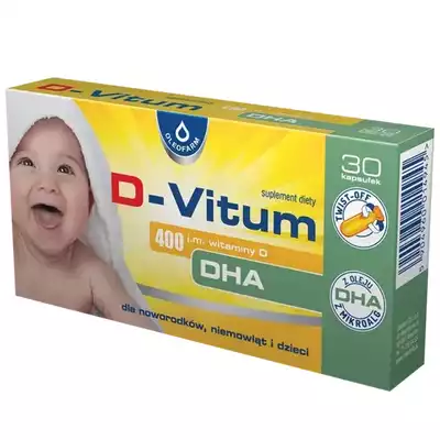 D-VITUM 400 J.M. WITAMINY D DHA, kapsułki twist-off, 30 szt.