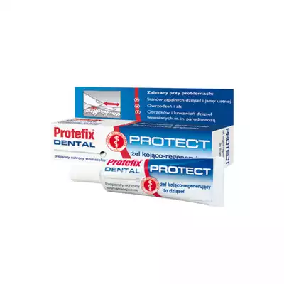 PROTEFIX DENTAL PROTECT, żel kojąco-regenerujący do dziąseł, 10 ml