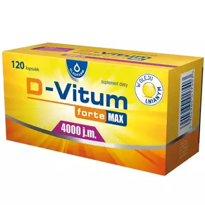 D-VITUM FORTE MAX 4000 J.M., kapsułki, 120 szt.