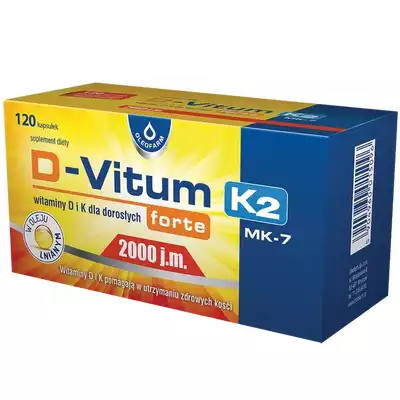 D-VITUM FORTE, 2000 j.m. K2, kapsułki, 120 szt.