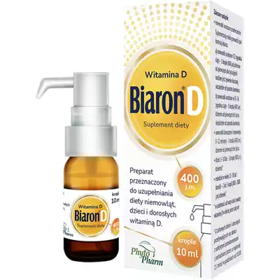 BIARON D, krople 400 j.m., 10 ml