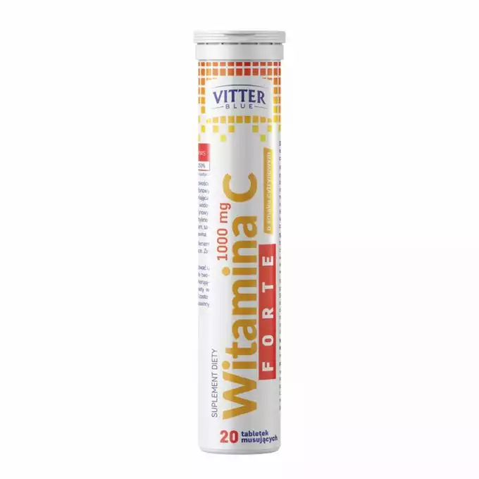 VITTER BLUE, WITAMINA C FORTE 1000 MG, tabletki musujące, 20 szt.