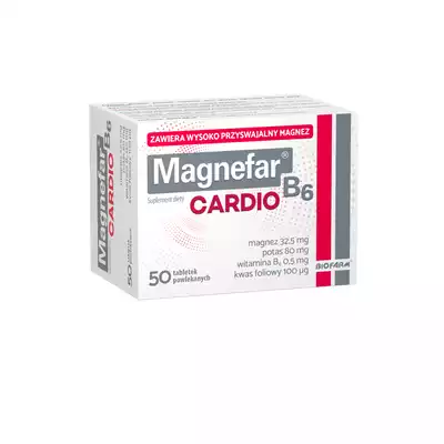 MAGNEFAR B6 CARDIO, tabletki powlekane, 50 szt.