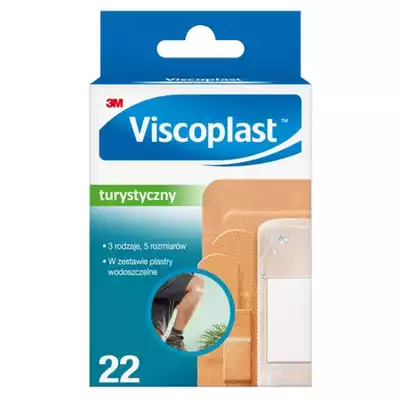 VISCOPLAST, plaster, zestaw turystyczny, 22 szt.