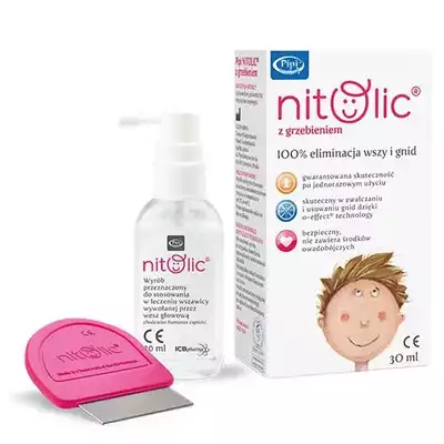 PIPI NITOLIC, spray przeciw wszawicy, 30 ml + grzebień