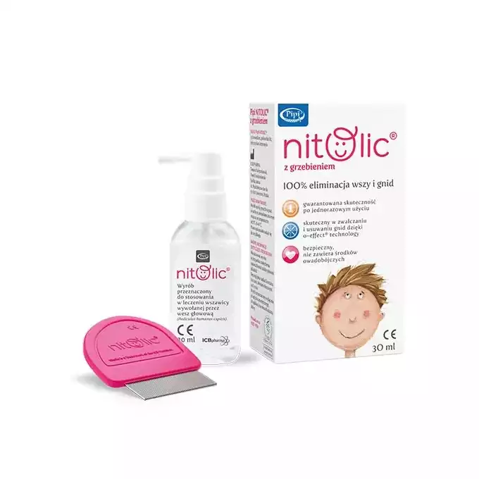 PIPI NITOLIC, spray przeciw wszawicy, 30 ml + grzebień