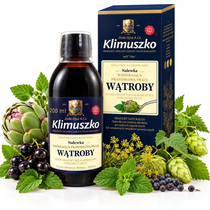 Ojciec Klimuszko, NALEWKA ZIOŁOWA NA OCZYSZCZANIE  JELIT I WSPARCIE TRAWIENIA, Herbis Antiparasitis,  220 ml (1)