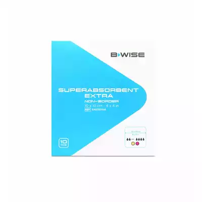 BWISE, Opatrunek superchłonny / Superabsorbent non border, 10 x 10 cm, 10 szt (1)