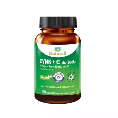 NATURELL CYNK ORGANICZNY+C, tabletki, 100 szt. (60 + 40 gratis) (1)